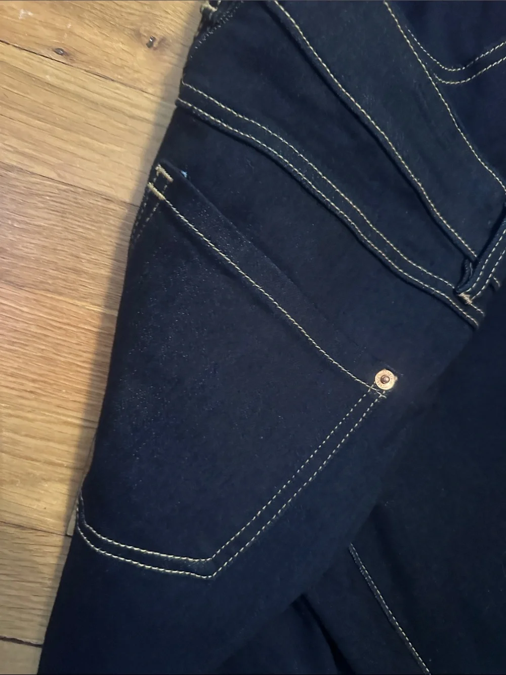INC International Concepts dark denim  Skinny Jeans with Contrast Stitching